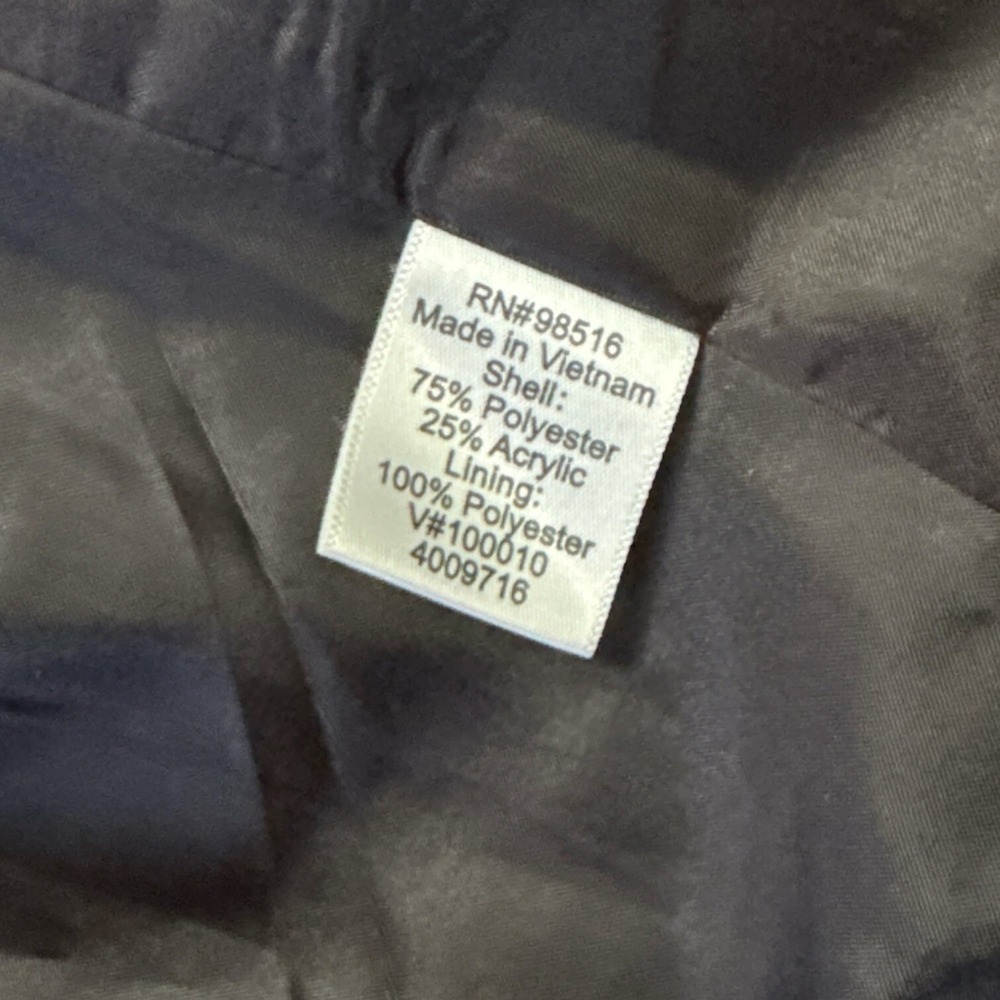Coldwater Creek Blazer‎ Tweed Double Breasted Career Jacket Black Tan Size 14 - Picture 9 of 11